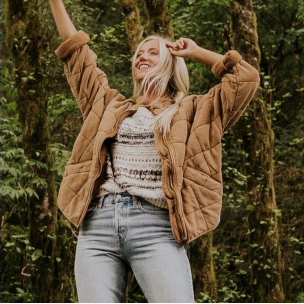 Free people quilted dolman jacket